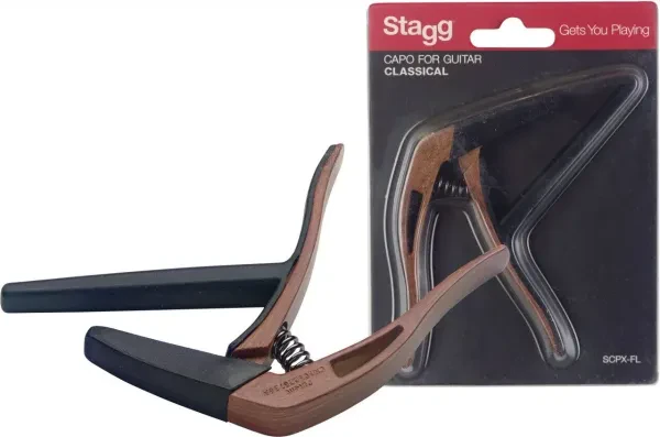 Каподастр Stagg SCPX-FL DKWOOD Wood