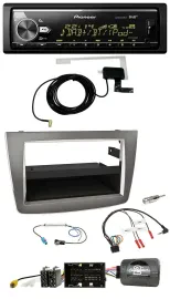 Автомагнитола Pioneer для Alfa Romeo MiTo (2014–2018), Bluetooth, DAB, USB, поддержка кнопок на руле, серебристая