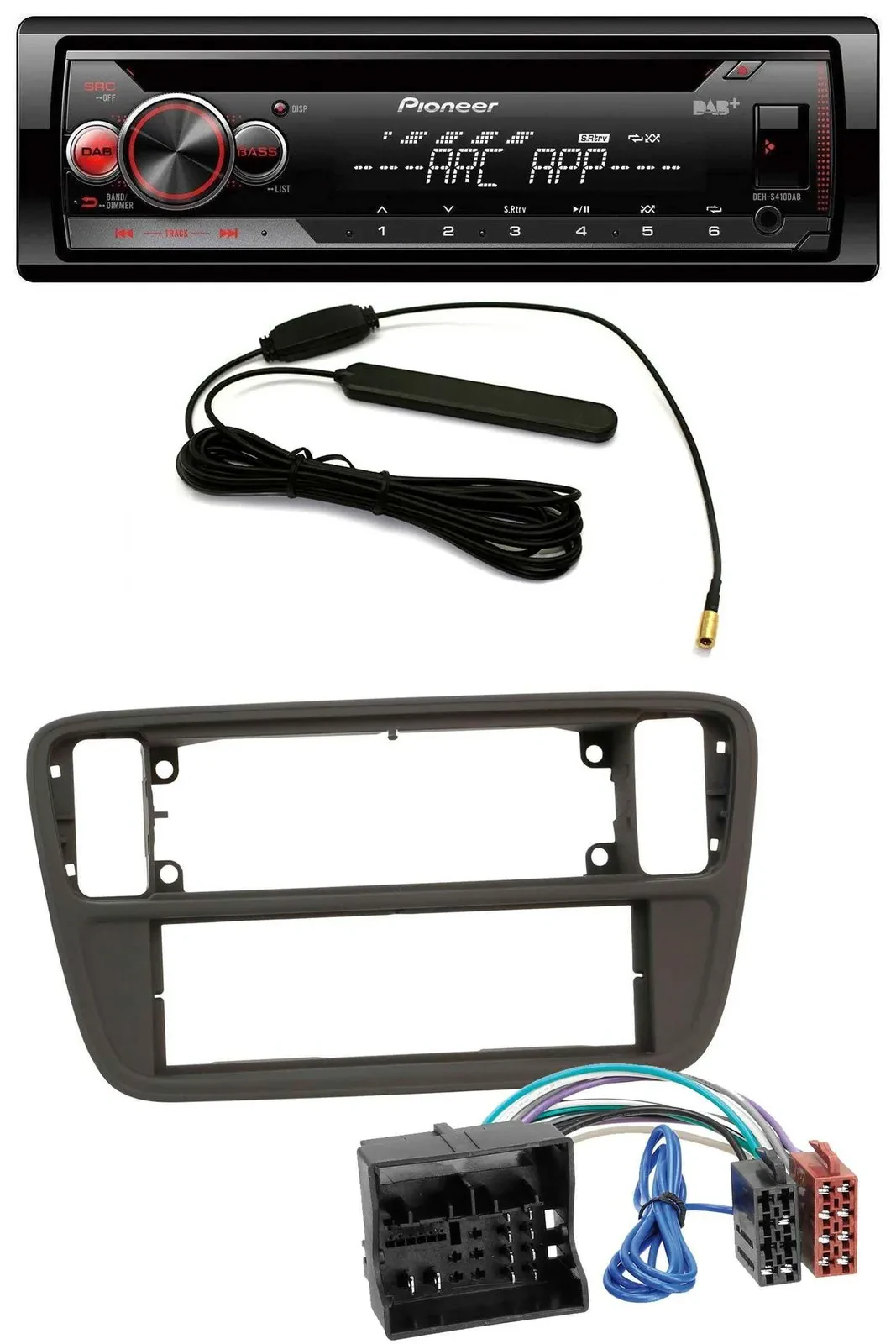 Pioneer CD USB AUX DAB MP3 Autoradio für Seat Mii (ab 2011)