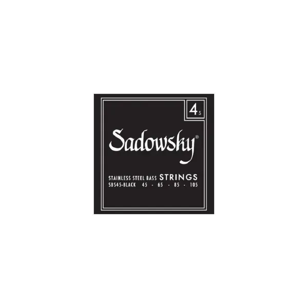 SADOWSKY Black Label Bass String Set, Stainless Steel - 4-String, 045-105