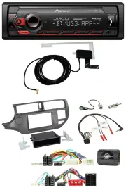 Автомагнитола для Kia Rio UB 2011–2015 Pioneer DAB, USB, Bluetooth, антрацит