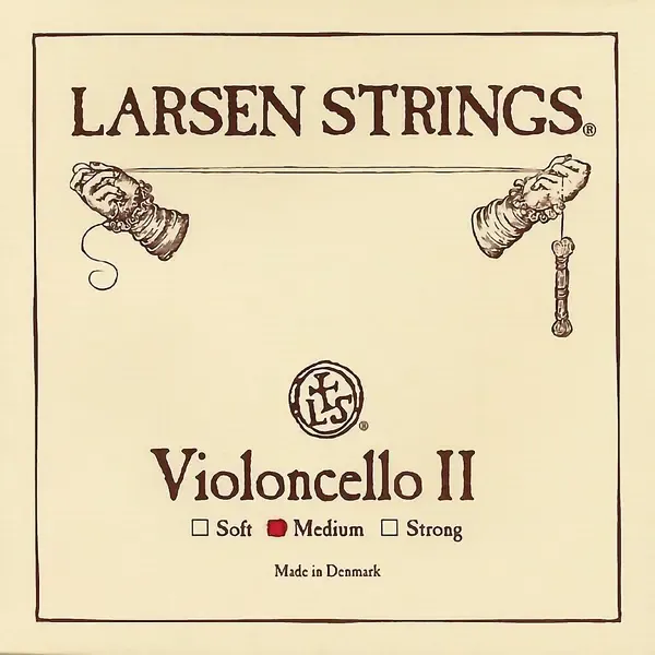 Струны для виолончели Larsen Strings Original Cello D String 4/4 Size, Medium Steel, Ball End