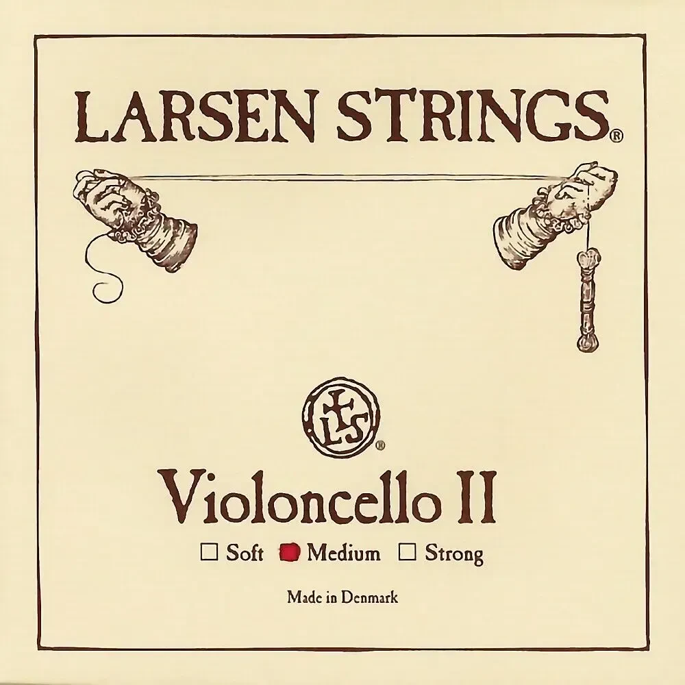 Струны для виолончели Larsen Strings Original Cello D String 4/4 Size, Medium Steel, Ball End