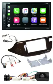 Pioneer DVD 2DIN Lenkrad DAB Bluetooth USB Autoradio für Kia Ceed ab 2012 glänze