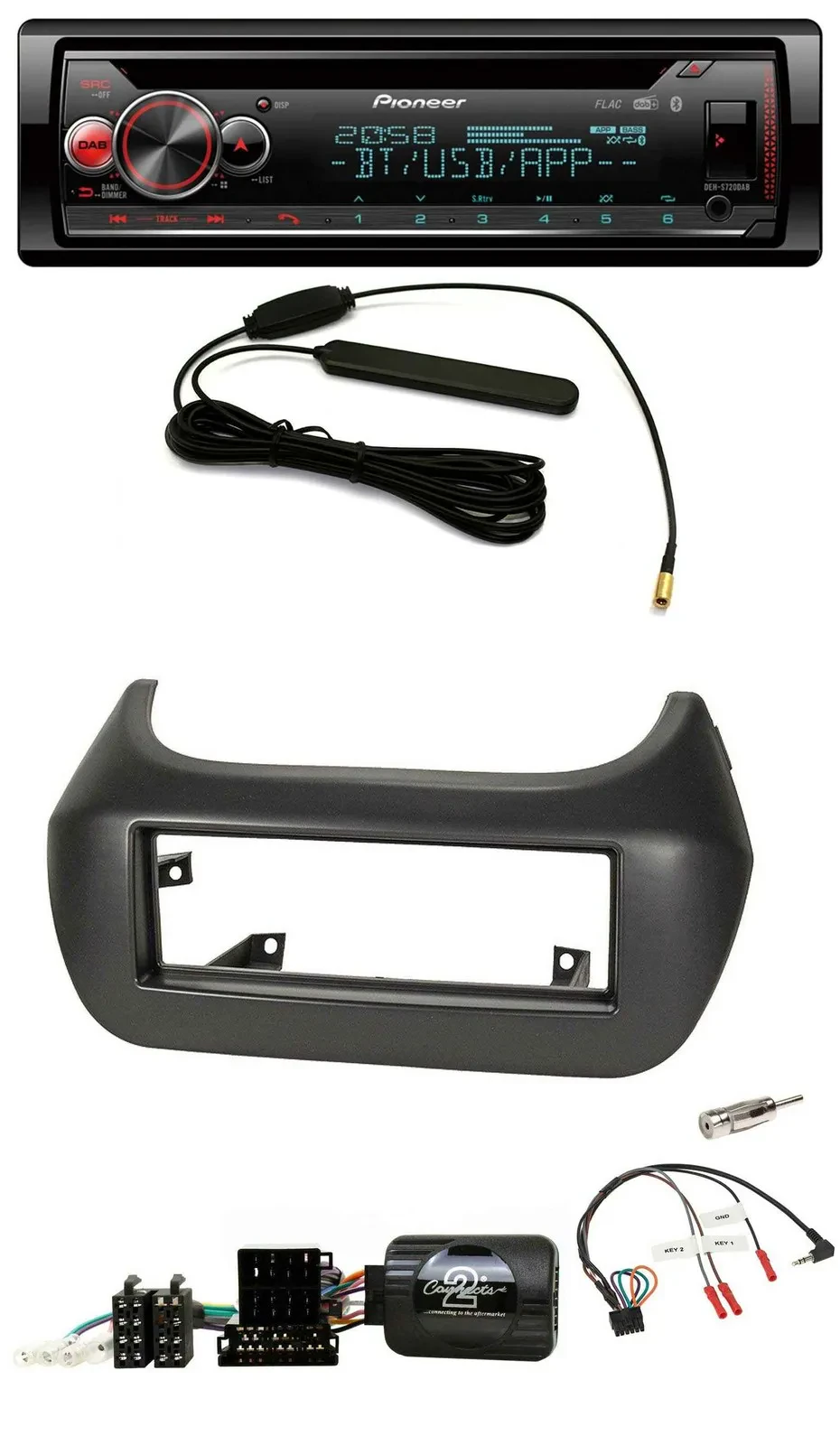 Автомагнитола Pioneer USB DAB Bluetooth CD для Fiat Fiorino, Citroen Nemo, Peugeot, поддержка кнопок на руле