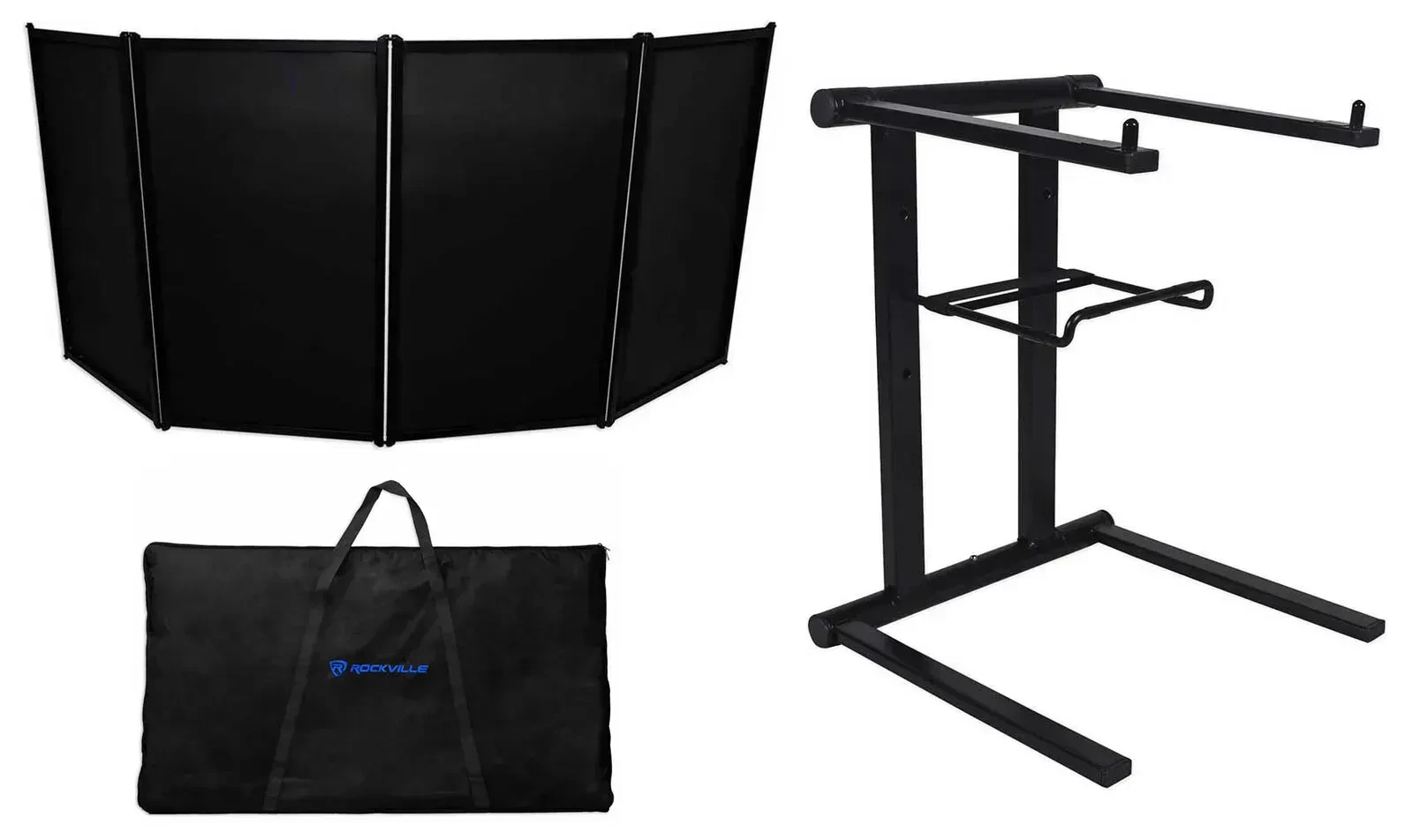 DJ-стойка Rockville RFAAB (набор) с сумкой, скримом и подставкой для ноутбука