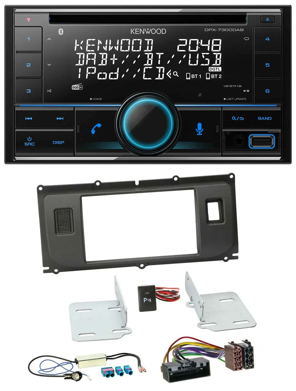 Kenwood CD 2DIN DAB USB MP3 Bluetooth Autoradio für Land Rover Evoque ab 2011