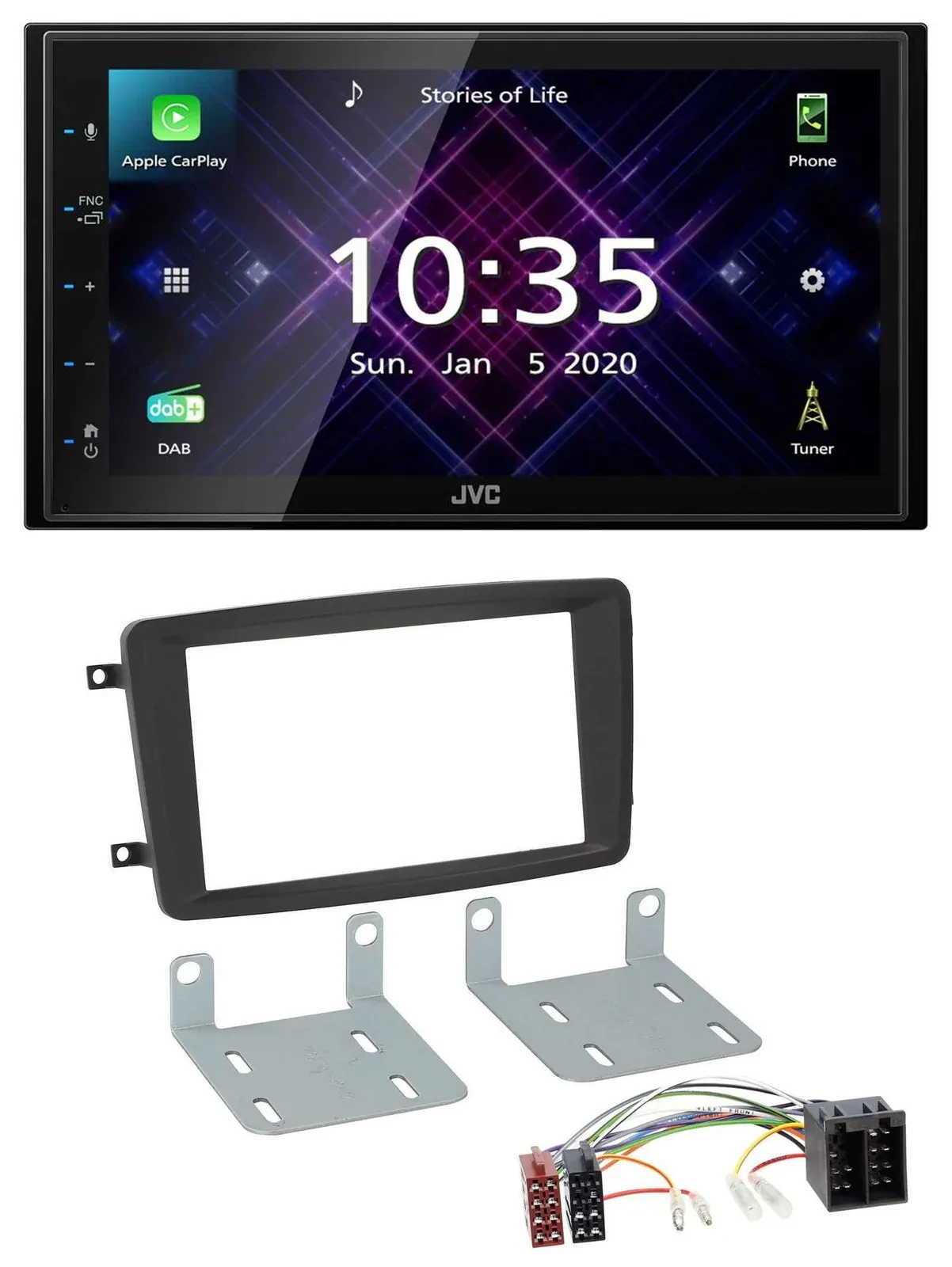 JVC DAB 2DIN MP3 Bluetooth USB Autoradio für Mercedes C-Klasse CLK Viano Vito sc