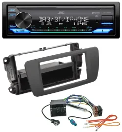 JVC Bluetooth DAB USB MP3 Autoradio für Seat Ibiza (ab 12) - tuam grey