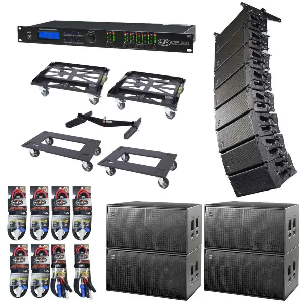 (6) DAS Event 210A 10" Active Line Array Speakers & (4) 218A Dual 18" Sub