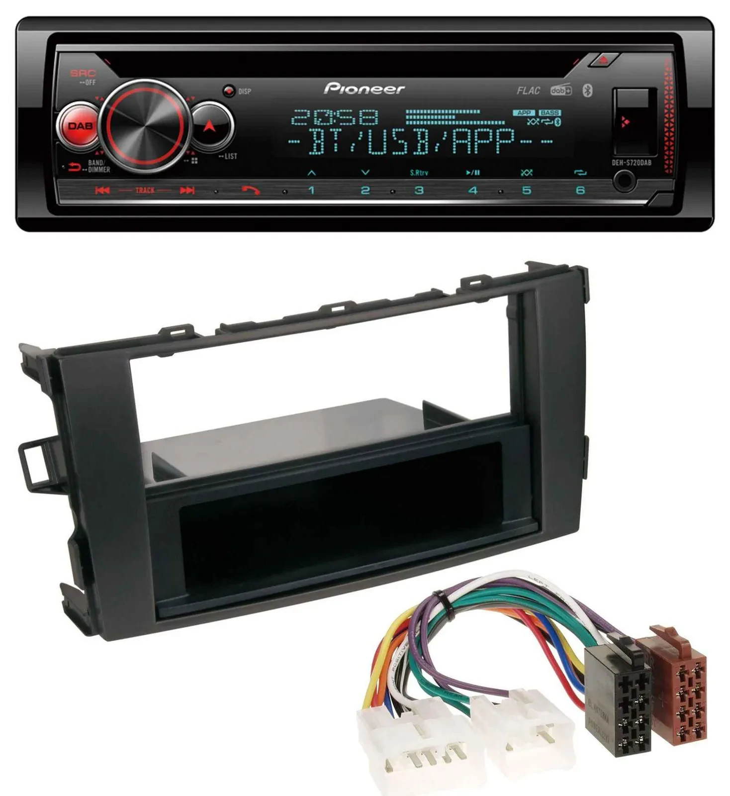 Pioneer MP3 DAB CD Bluetooth USB Autoradio für Toyota Auris (ab 2007)