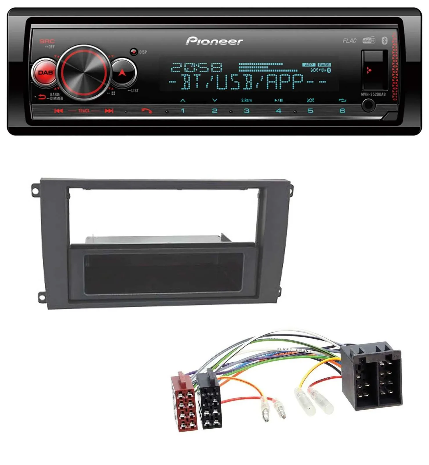Pioneer Bluetooth USB MP3 DAB Autoradio für Porsche Cayenne (2002-2007)