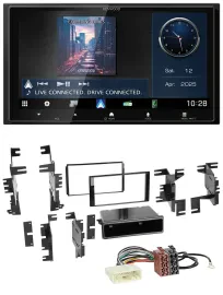 Автомагнитола для Nissan Cube/Frontier Kenwood 2DIN, Bluetooth, USB, DAB, MP3