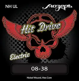 Струны для электрогитары Мозеръ NH-UL Hit Drive Ultra Light 8-38