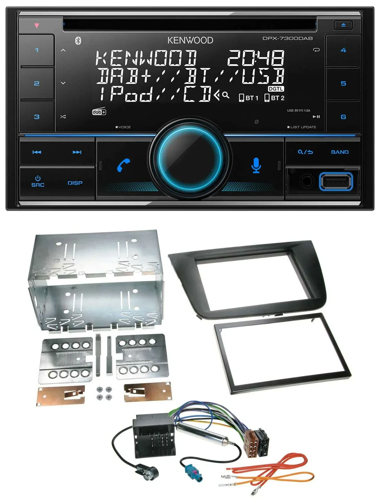 Kenwood CD 2DIN DAB USB MP3 Bluetooth Autoradio für Seat Altea Toledo Altea XL s