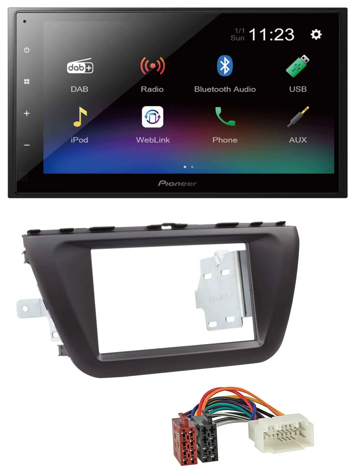 Автомагнитола для Suzuki SX4 Pioneer 2-DIN, Bluetooth, USB, DAB, MP3