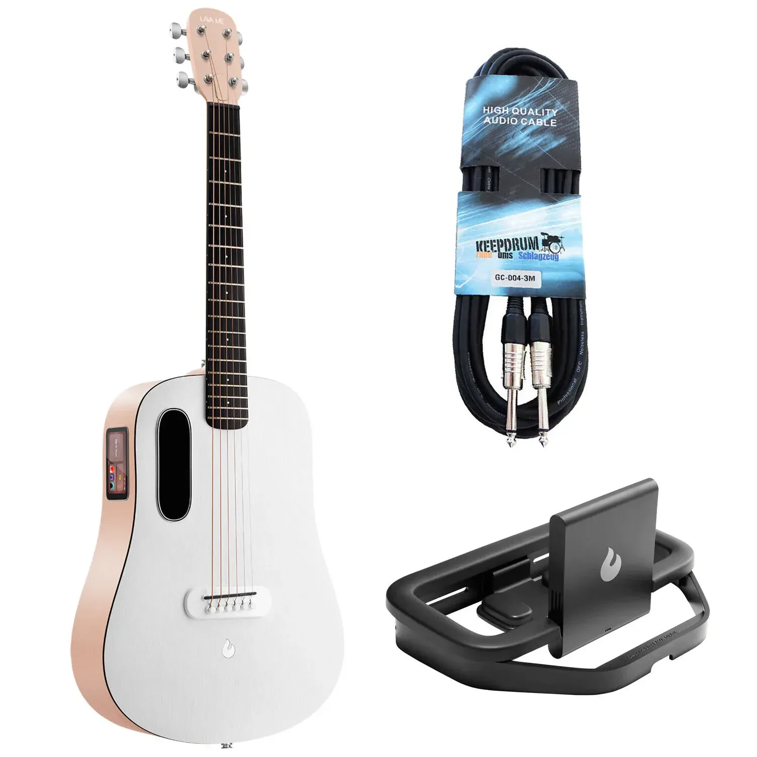 Lava Music ME Play Gitarre 36 Zoll Light Peach mit Ladestation AirFlow und Kabel