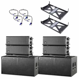 4) DAS Event-208A Dual 8" Powered Line Array Speakers & (2) Event 218A Dual 18"