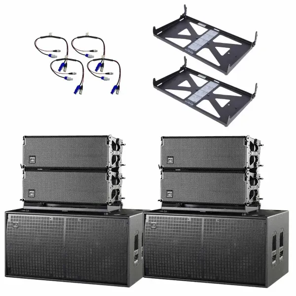 4) DAS Event-208A Dual 8" Powered Line Array Speakers & (2) Event 218A Dual 18"