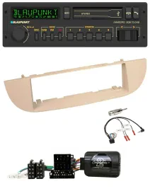 Blaupunkt USB DAB Bluetooth Lenkrad Autoradio für Fiat 500 ab 2007 perlgrau beig