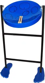 Jumbie Jam Steel Drum Kit with Deluxe Tube Floor Stand - Blue Pan (G) #W1058