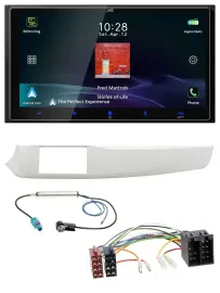 Автомагнитола для Alfa Romeo Giulietta 2010–2013 JVC 2DIN, USB, Bluetooth, DAB, MP3, белая