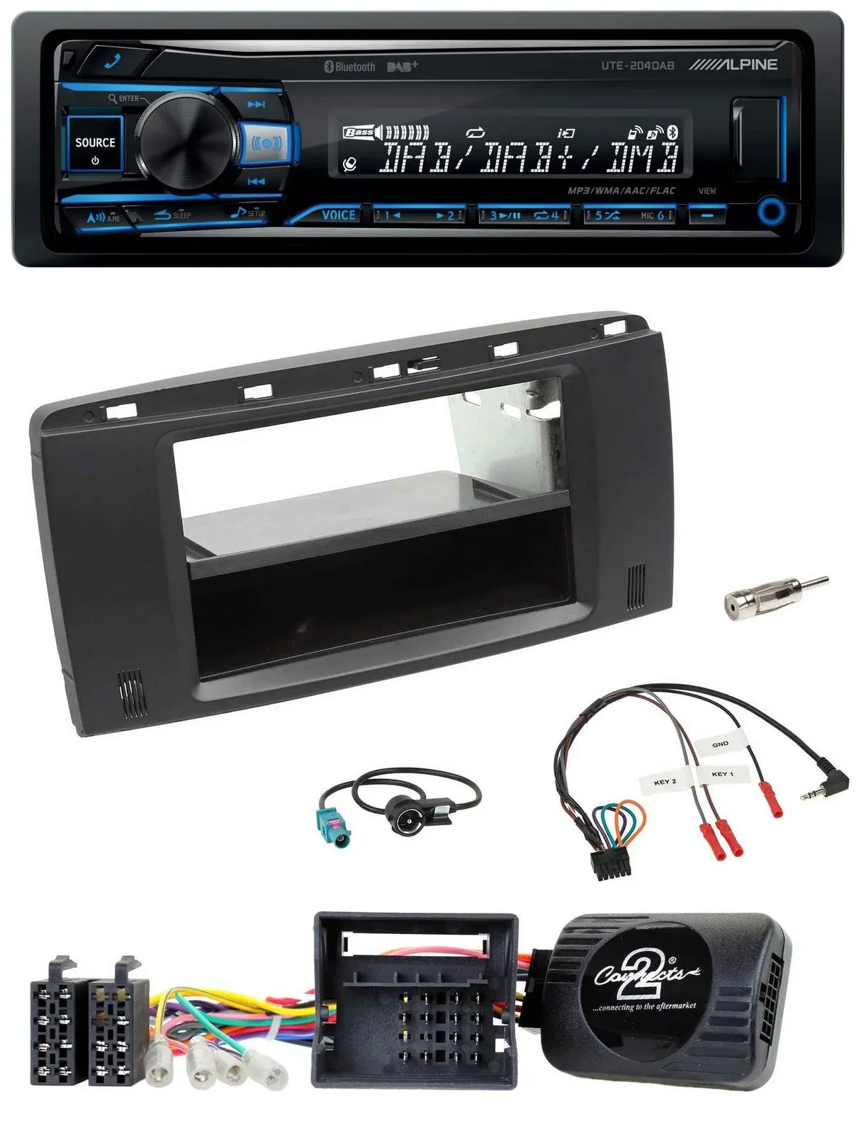 Alpine USB Bluetooth DAB Lenkrad Autoradio für Mercedes R-Klasse W251 2006-2012