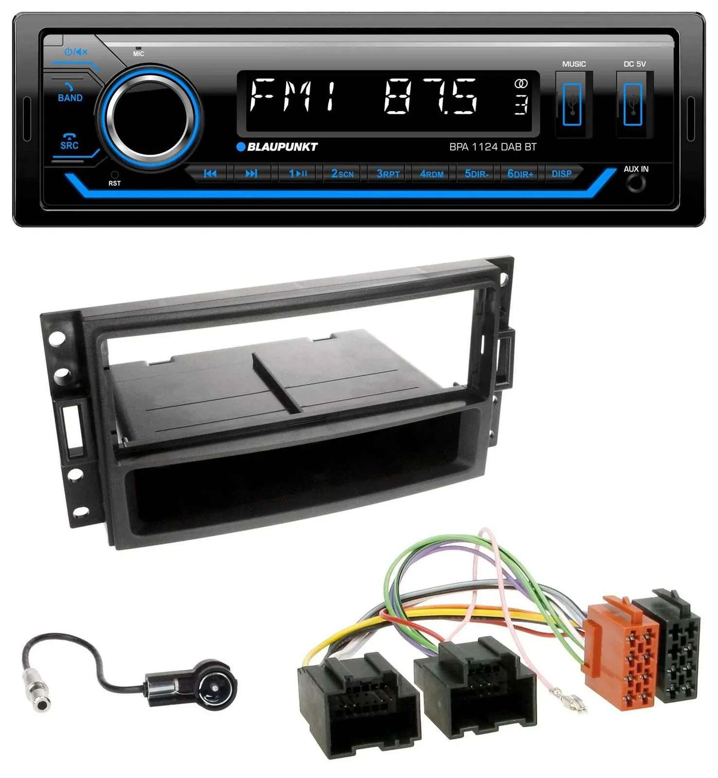 Blaupunkt Bluetooth USB DAB MP3 Autoradio für Chevrolet Corvette Uplander 05-13