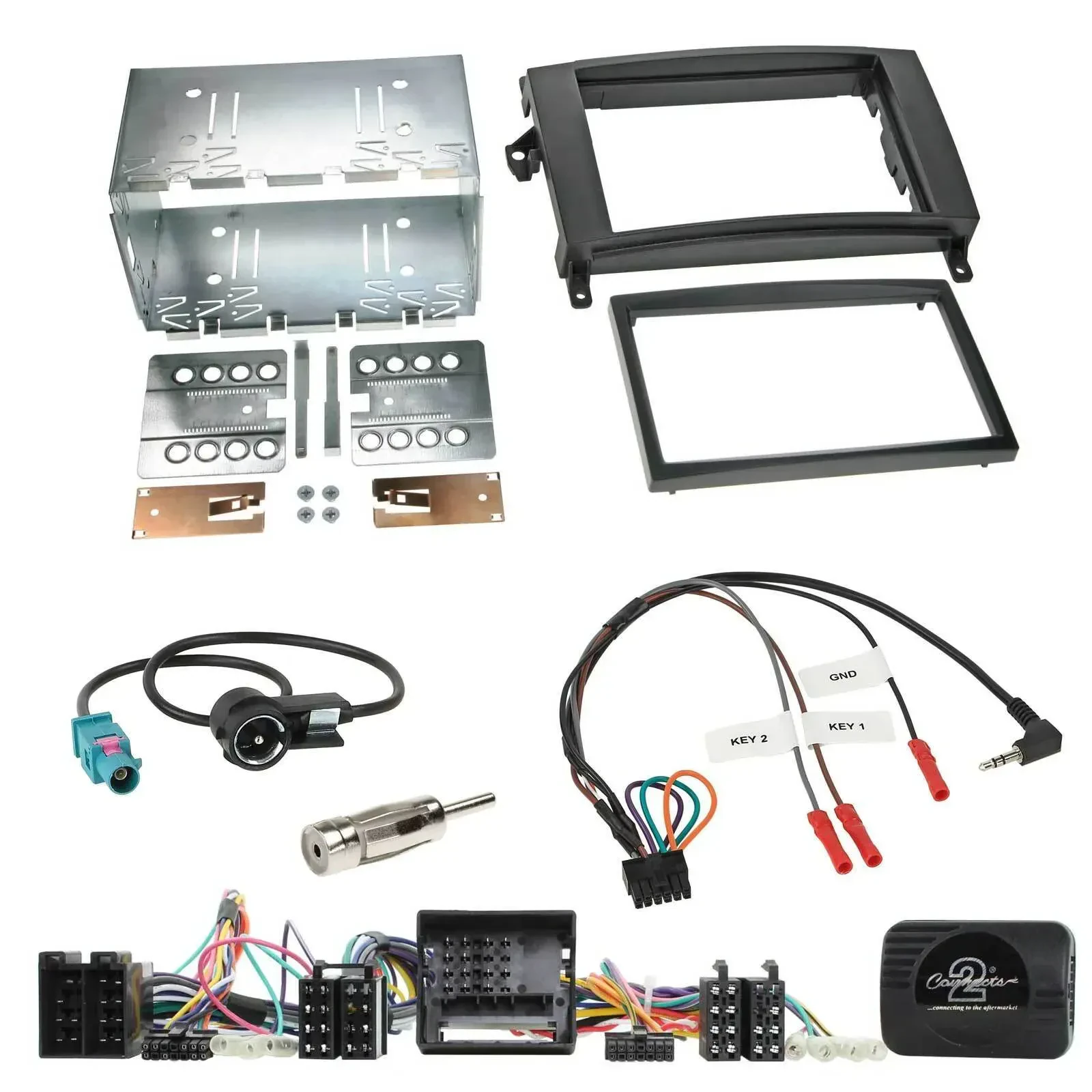 Einbauset Lenkradadapter Doppel DIN Autoradio für Mercedes A- B-Klasse W169 T245