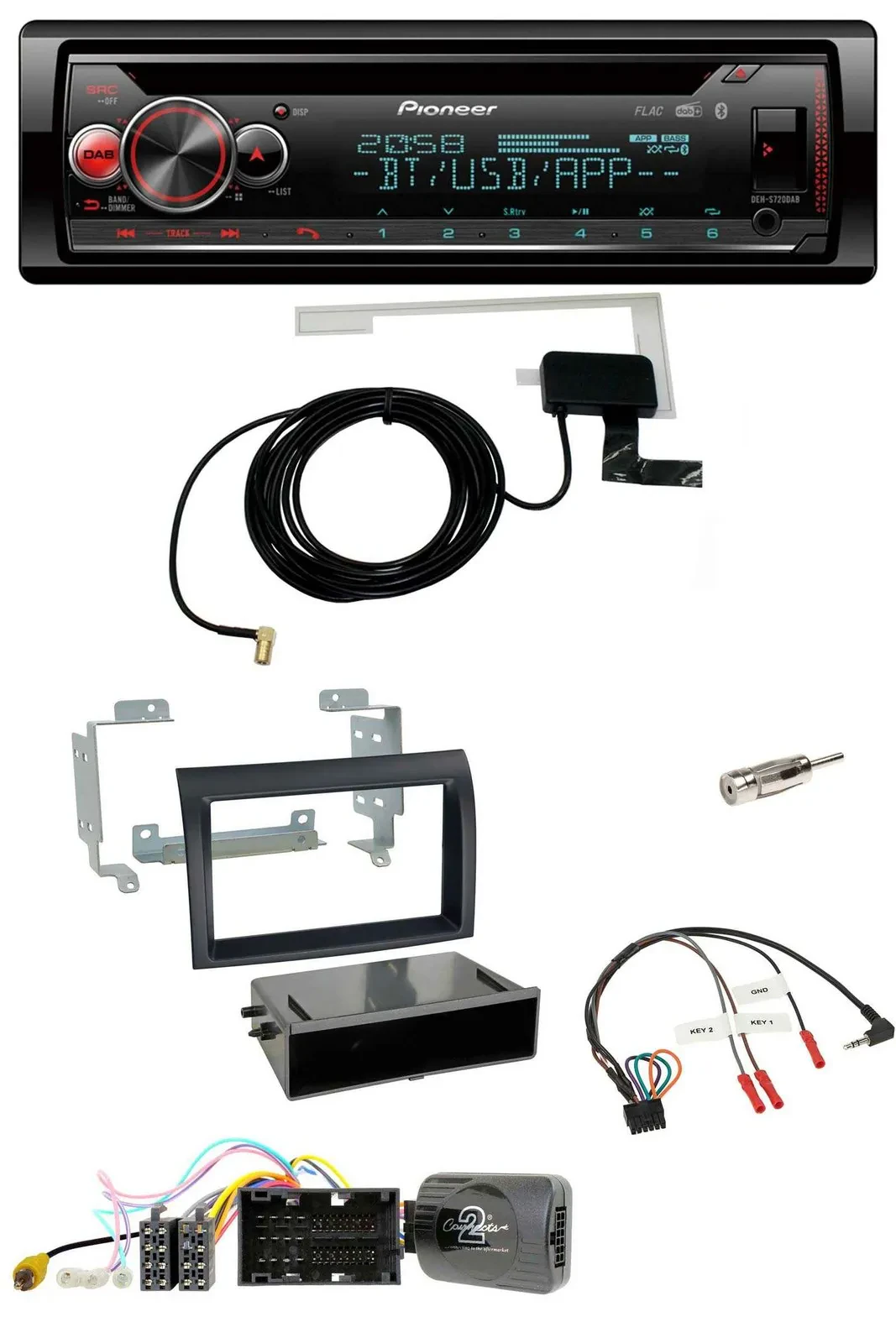 Автомагнитола для Citroen Jumper (с 2014) Pioneer DAB/CD/USB/Bluetooth с поддержкой управления на руле