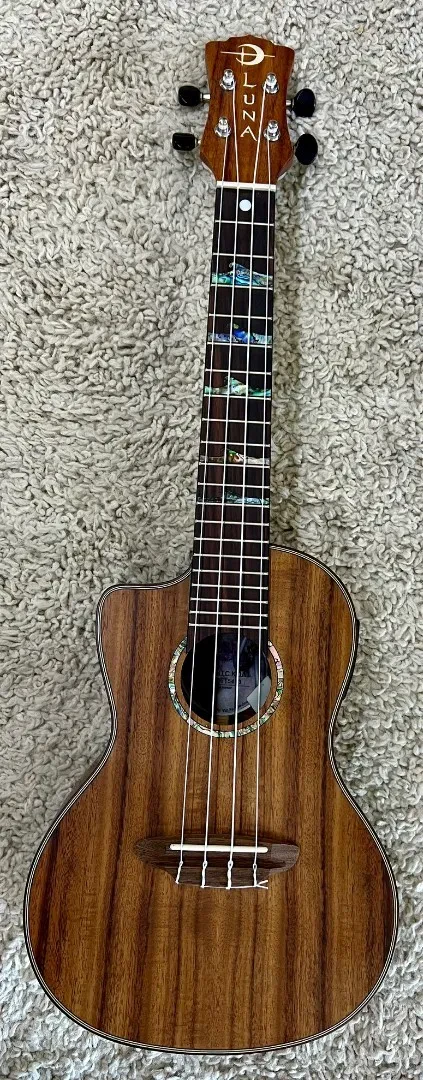 Luna Guitars Luna UKE HTC KOA L , lefty High Tide Koa Acoustic Electric Concert Ukulele