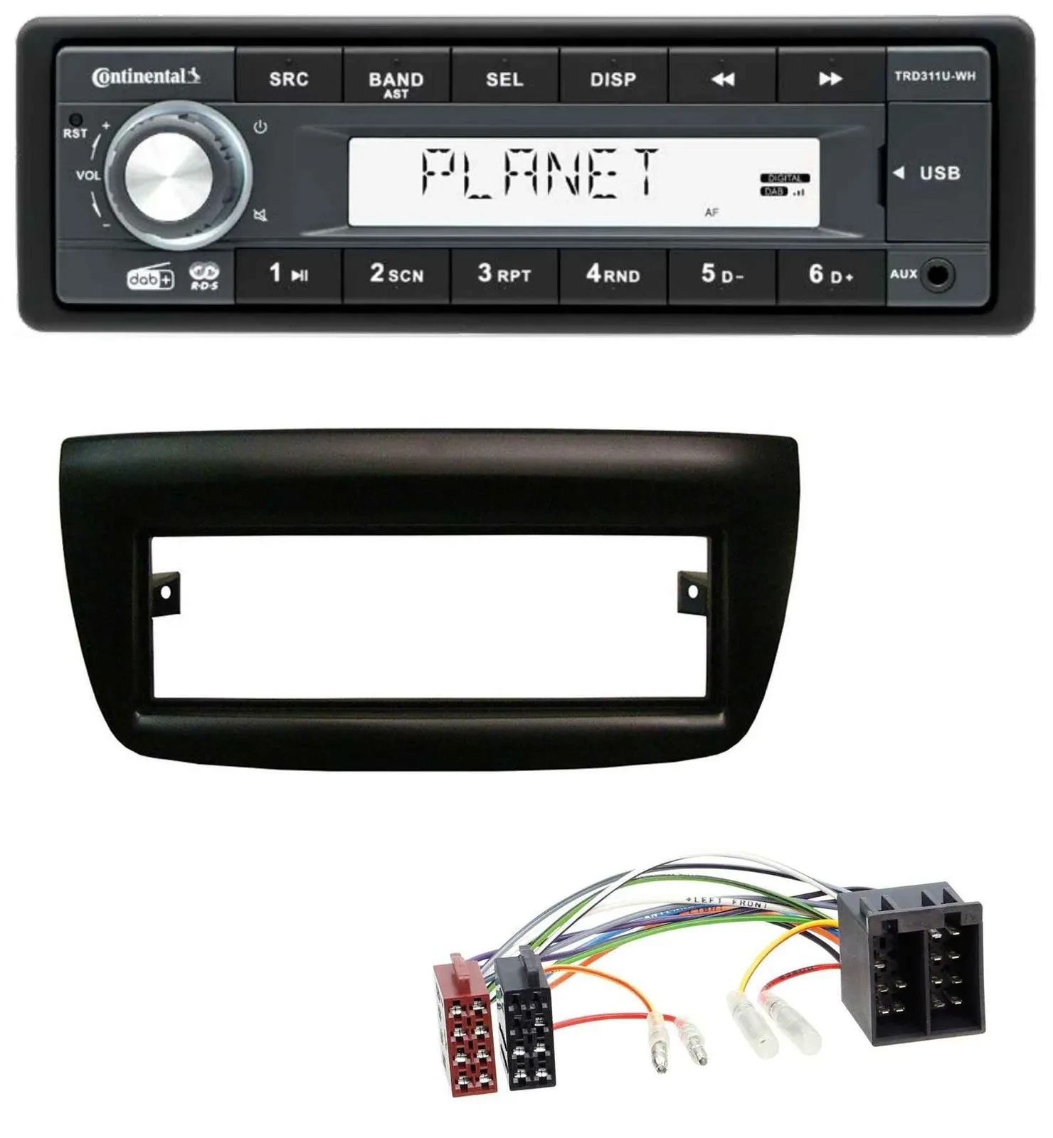 Continental MP3 AUX USB DAB 1DIN Autoradio für Fiat Doblo 12-15 Opel Combo 10-15