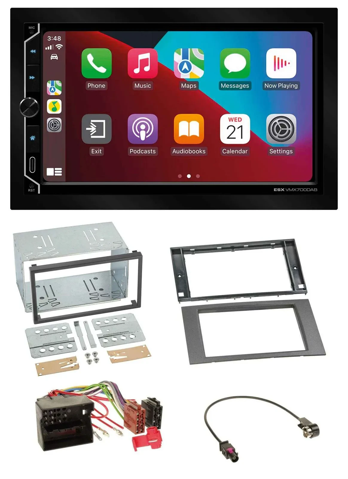 ESX 2DIN DAB USB MP3 Bluetooth Autoradio für Ford C-Max Galaxy S-Max 03-07 anthr