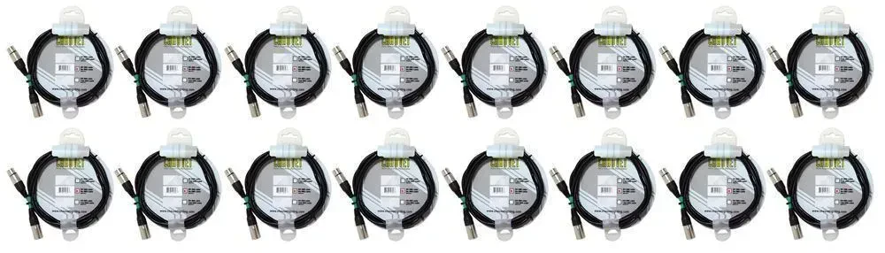 DMX-кабель Chauvet DJ DMX3P10FT Black 3 м (16 штук)