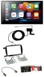 Pioneer MP3 USB Bluetooth DAB 2DIN Autoradio für Fiat 500X ab 2016 klavierlack s