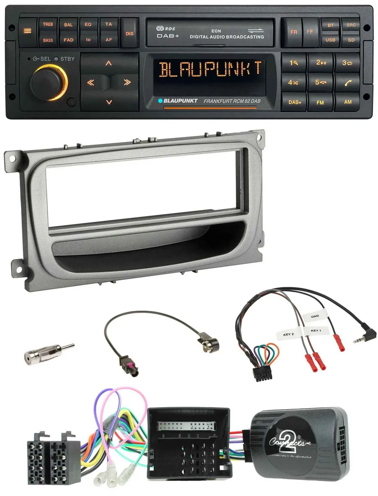 Blaupunkt USB DAB SD Lenkrad Bluetooth Autoradio für Ford Focus Galaxy C-Max Can