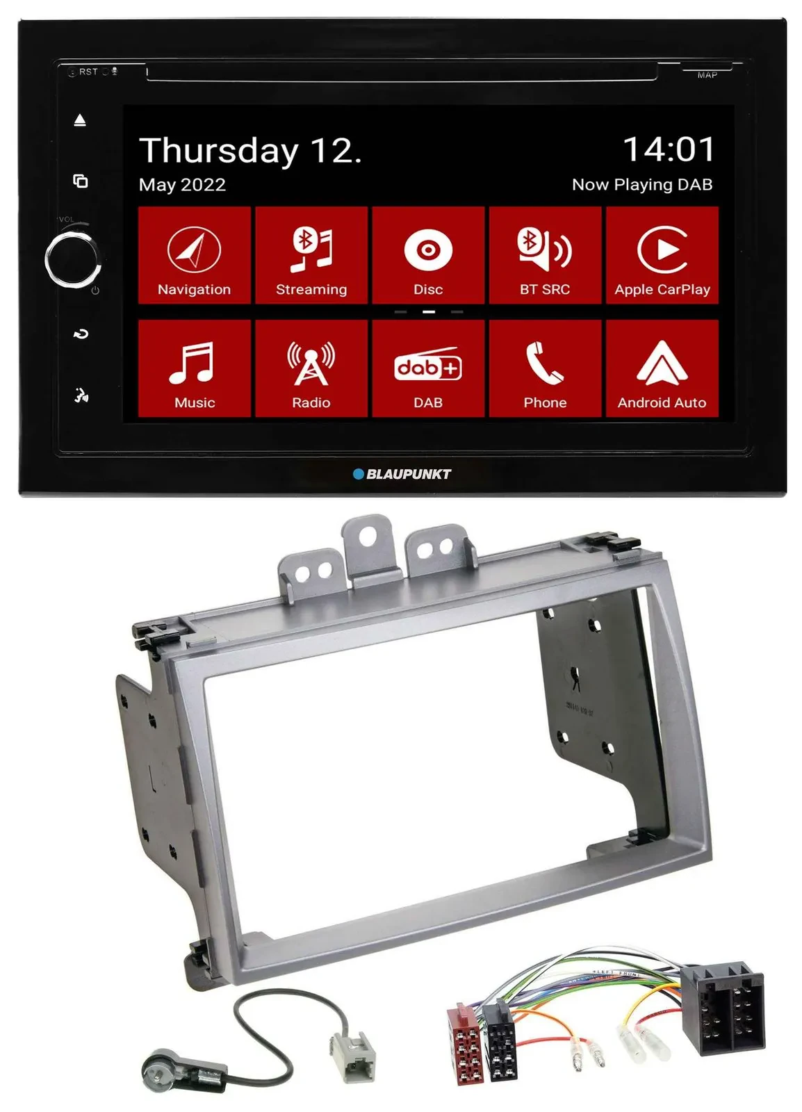 Blaupunkt MP3 DVD Bluetooth DAB 2DIN USB Autoradio für Hyundai i20 2009-2012 sil