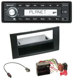 Continental USB MP3 AUX 1DIN Autoradio für Ford Fusion Transit Kuga 05-12 schwar