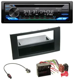 JVC Bluetooth MP3 USB DAB CD Autoradio für Ford Fusion Transit Kuga 05-12 schwar