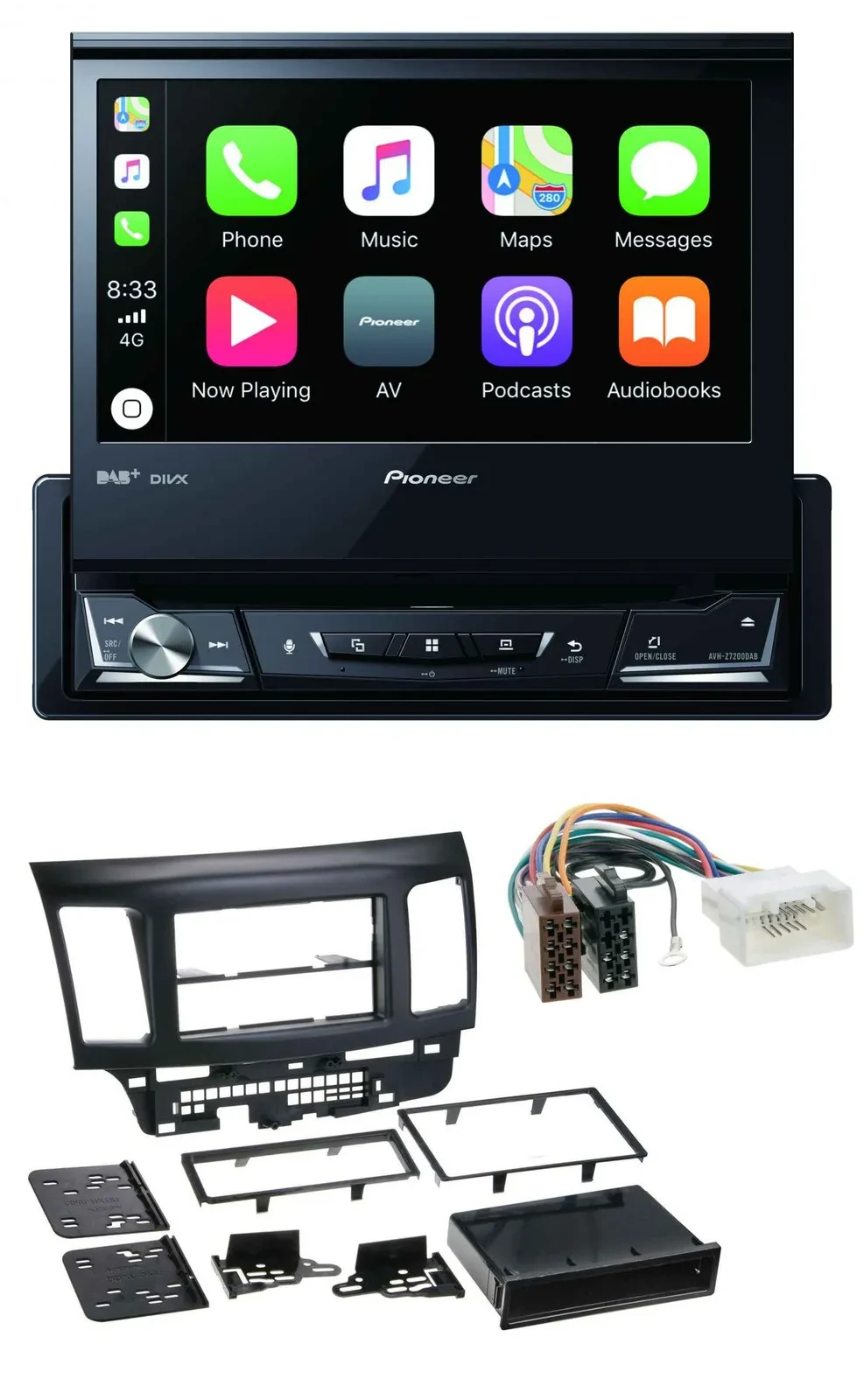 Pioneer DVD Bluetooth DAB USB MP3 Autoradio für Mitsubishi Evo Lancer (ab 2008)