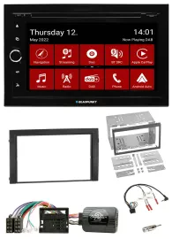 Blaupunkt Lenkrad DVD Bluetooth DAB 2DIN USB Autoradio für Skoda Fabia 6Y 2004-2