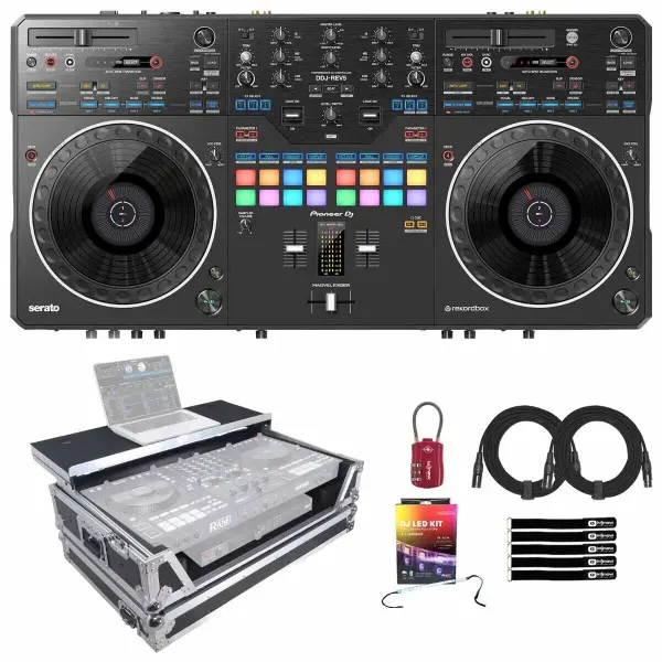 DJ-контроллер с джогом Pioneer DDJ-REV5 Black с аксессуарами