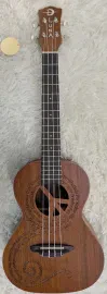 Luna Guitars Maluhia Peace Sign Tenor Ukulele Satin Natural Finish, UKE MALU