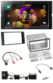 JVC DAB Lenkrad 2DIN Bluetooth USB Autoradio für Ford Kuga 2008-12 schwarz