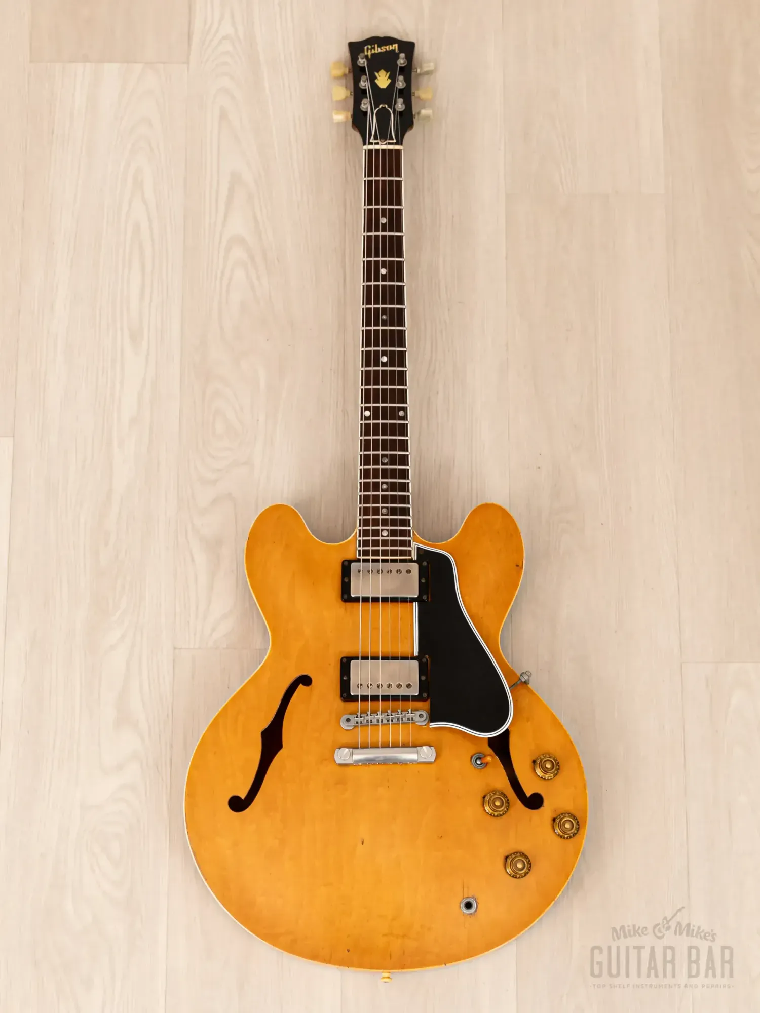 Электрогитара полуакустическая Gibson ES-335 TDN Semi-Hollow HH Blonde w/case USA 1958