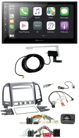 Pioneer USB Lenkrad 2DIN Bluetooth DAB Autoradio für Hyundai SantaFe 2010-2012 4