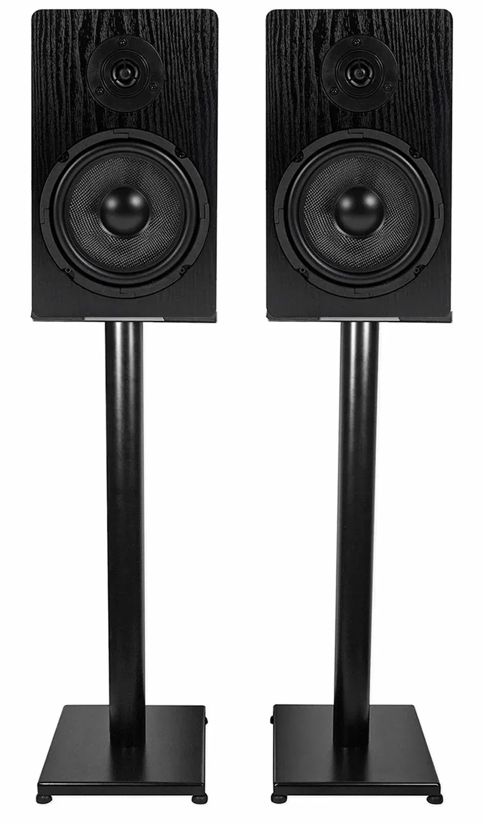 Широкополосная акустическая система Rockville RockShelf 68B Black со стойкой (пара)