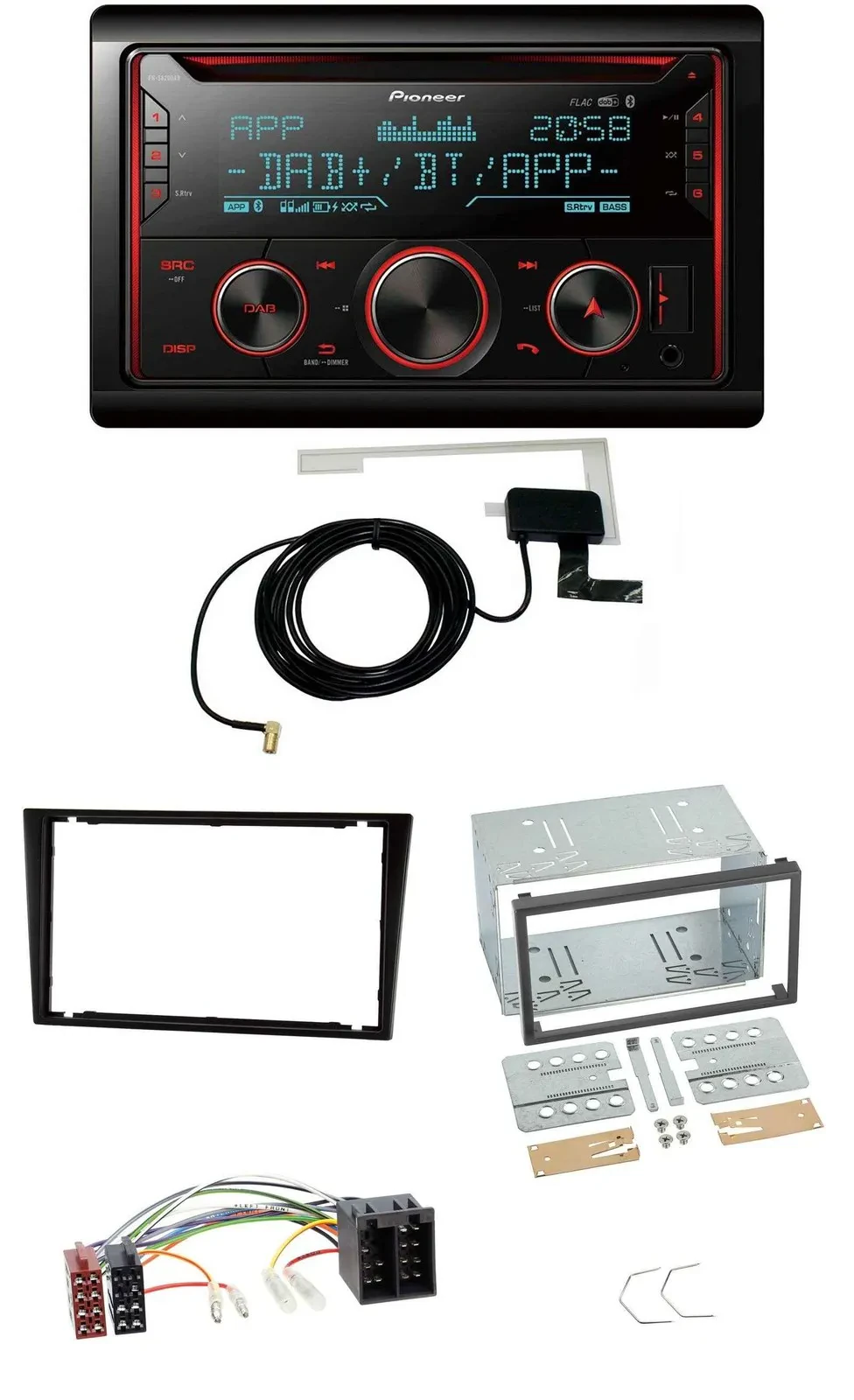 Pioneer 2DIN MP3 DAB USB CD Bluetooth Autoradio für Opel Combo C Vivaro Corsa C