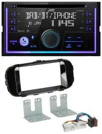 JVC MP3 USB 2DIN DAB Bluetooth CD Autoradio für Kia Soul PS ab 14 piano-schwarz