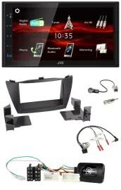 JVC USB Bluetooth Lenkrad DAB 2DIN Autoradio für Hyundai ix35 2010-2013 ohne Sou